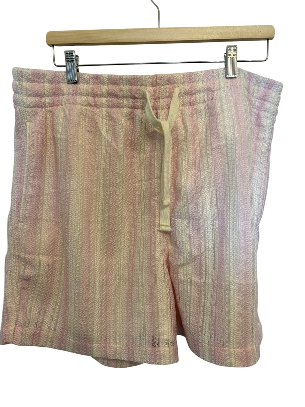 Original Use Pink and Cream Striped Drawstring Bermudas